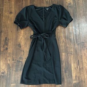 Express Black Dress with Puff Sleeves